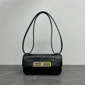 [premium] B 발렌*** 가십 BB장식 텍스처 숄더백