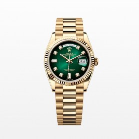 [premium] R 롤렉* 데이 데이트 오이스터 36mm 그린 옴브레 다이얼 오토매틱 메탈 시계