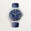[premium] C 까르** 발롱 블루 드 42mm 블루 다이얼 오토매틱 가죽 스트랩 시계