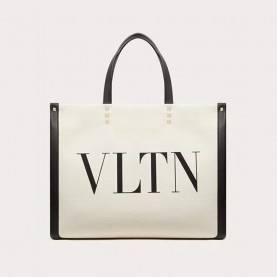 [premium] V 발발렌티노 스몰 사이즈 VLTN 프린트 캔버스 쇼퍼백