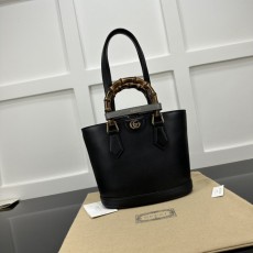 [premium] G 구* 다이애나 스몰 토트백 블랙 레더