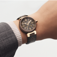 [premium] L 루이비* Tambour 모노그램 34mm 오토매틱 워치