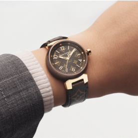 [premium] L 루이비* Tambour 모노그램 34mm 오토매틱 워치